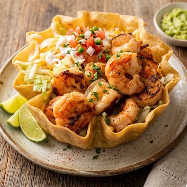 Shrimp Taco Salad.