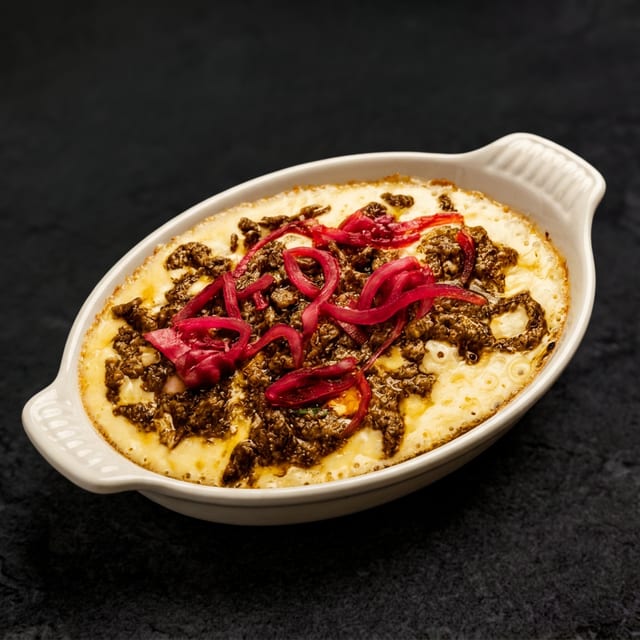 Queso Fundido with Steak.